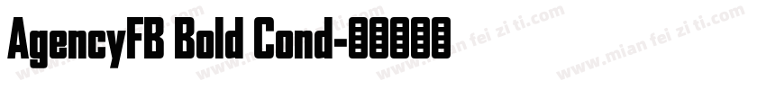AgencyFB Bold Cond字体转换